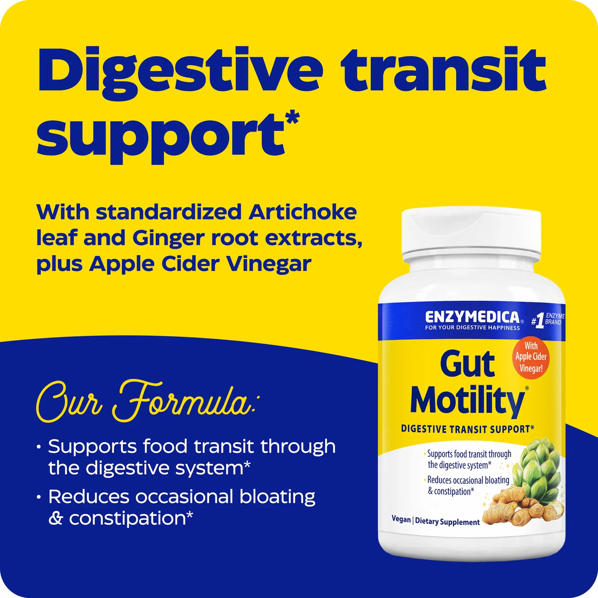 advertisement for Enzymedica product Gut Motility
