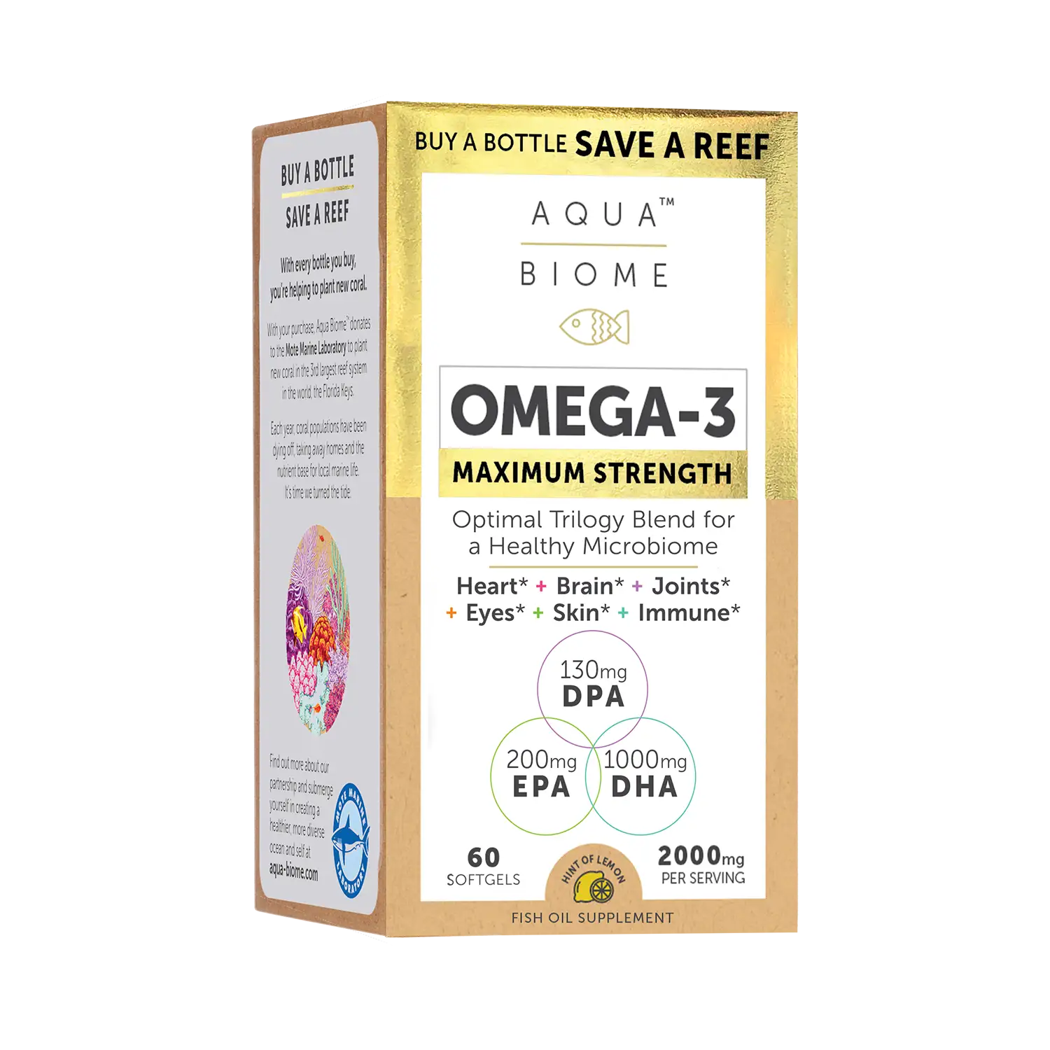 carton of aqua biome omega-3 maximum strength