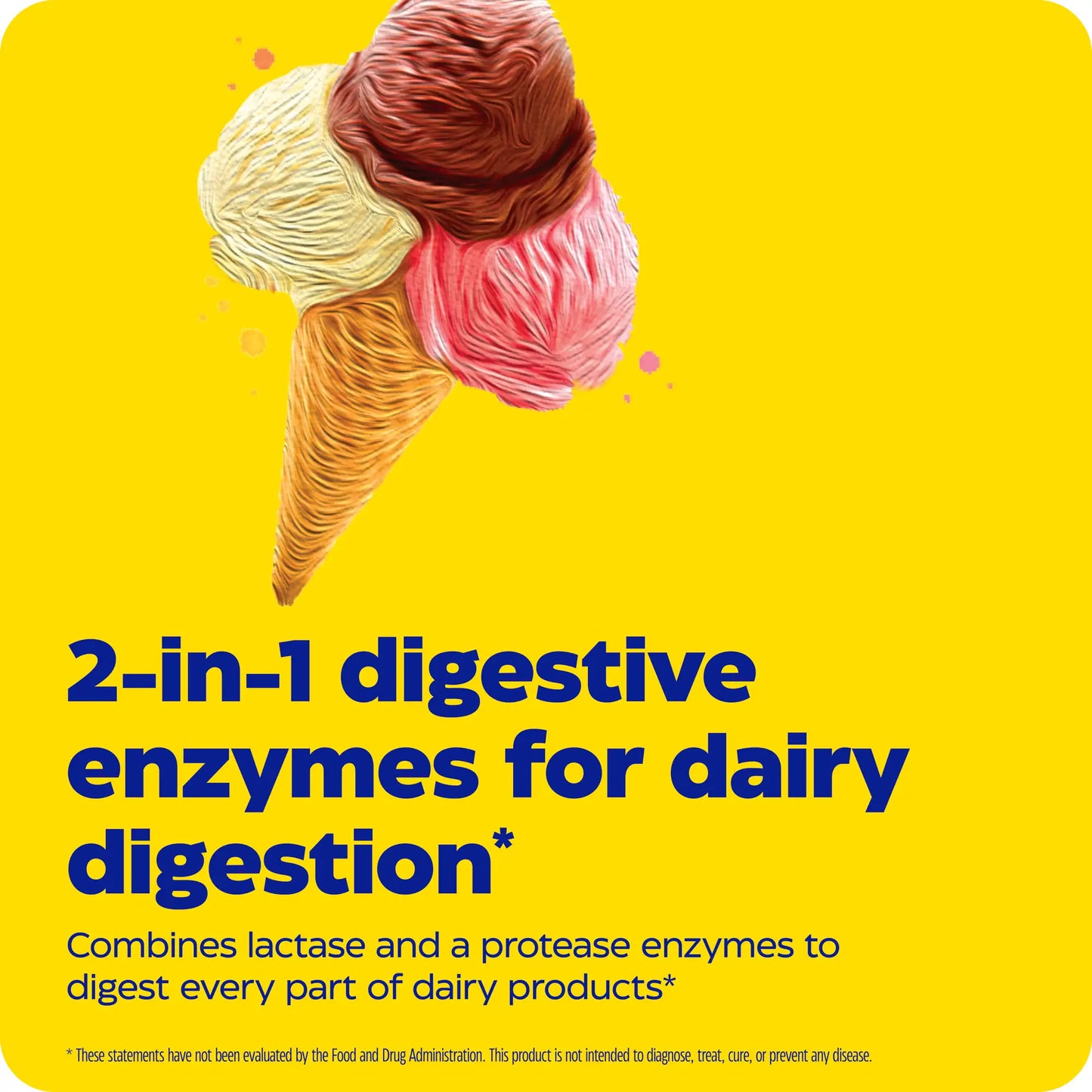 advertisement for dairy assist, 2 in 1 digestive enzymes for dairy digestion