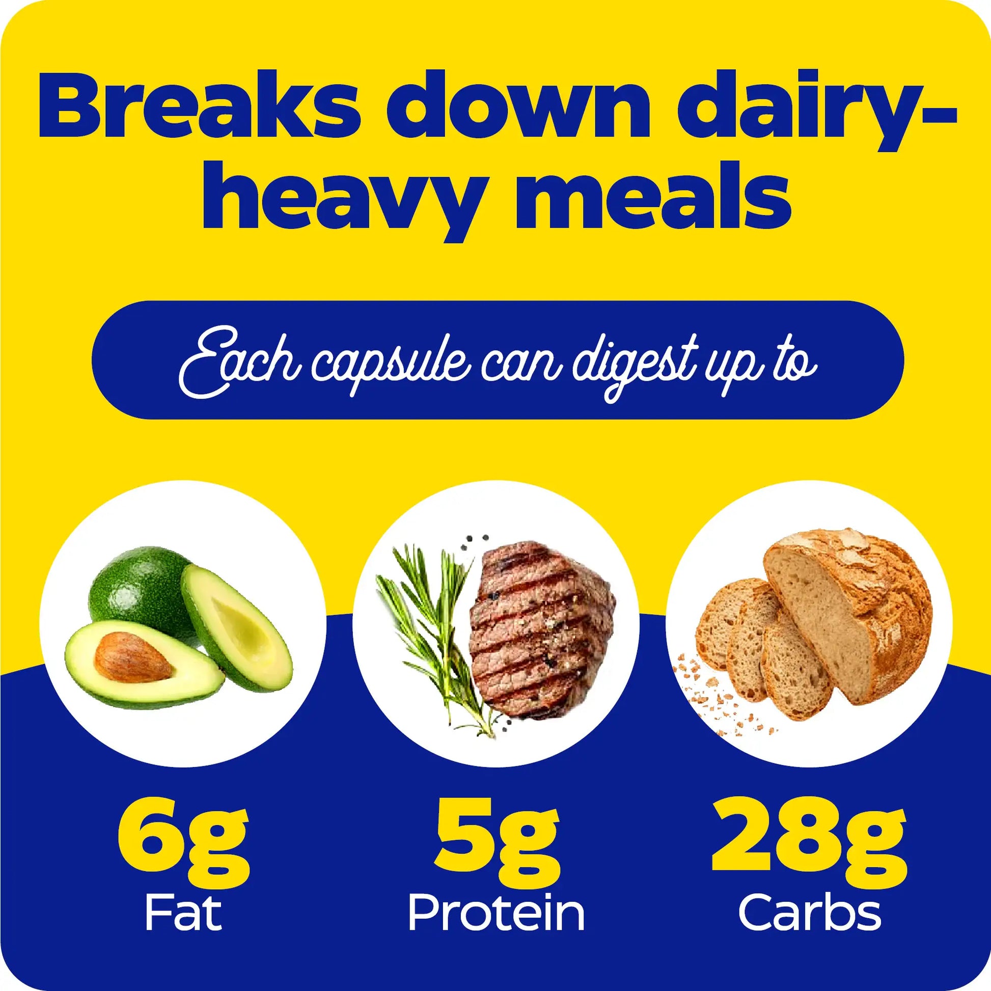 what each capsule of lacto can digest up to