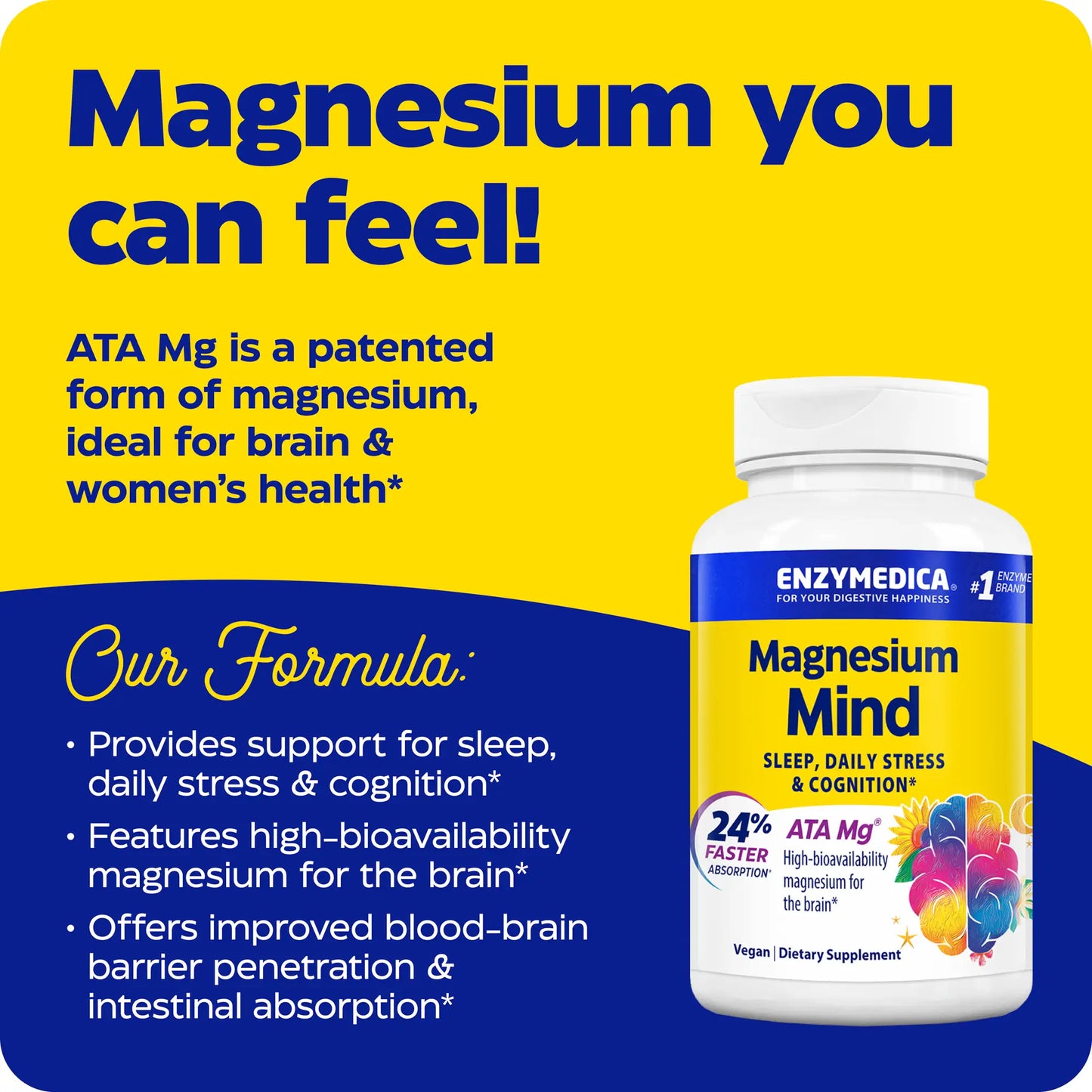 advertisement for magnesium mind, magnesium you can feel