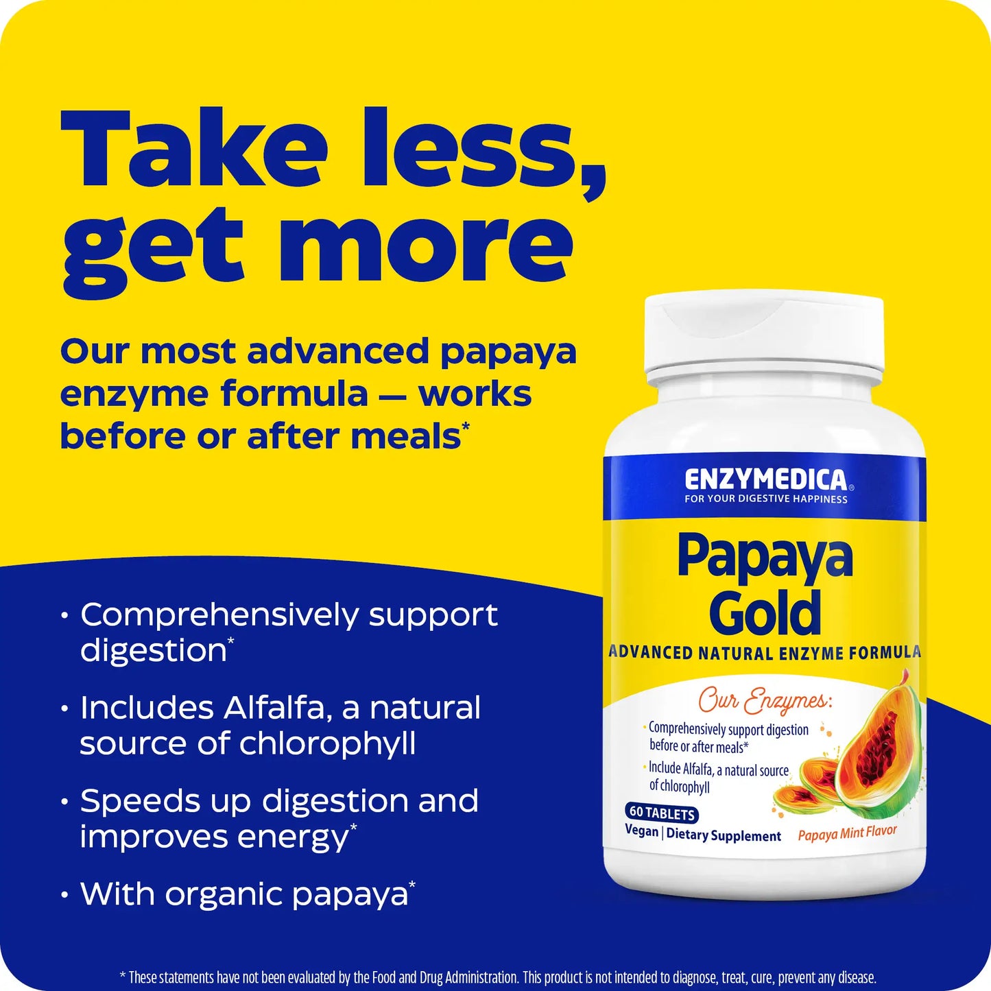 Advertisement for Papaya Gold, take less get more