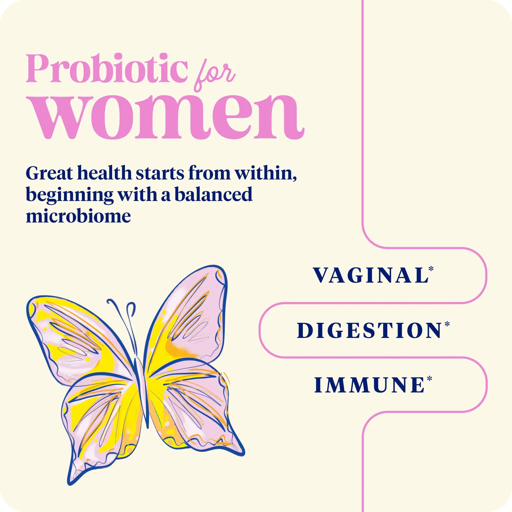 Advertisement for SubCulture women, vaginal, digestion, and immune