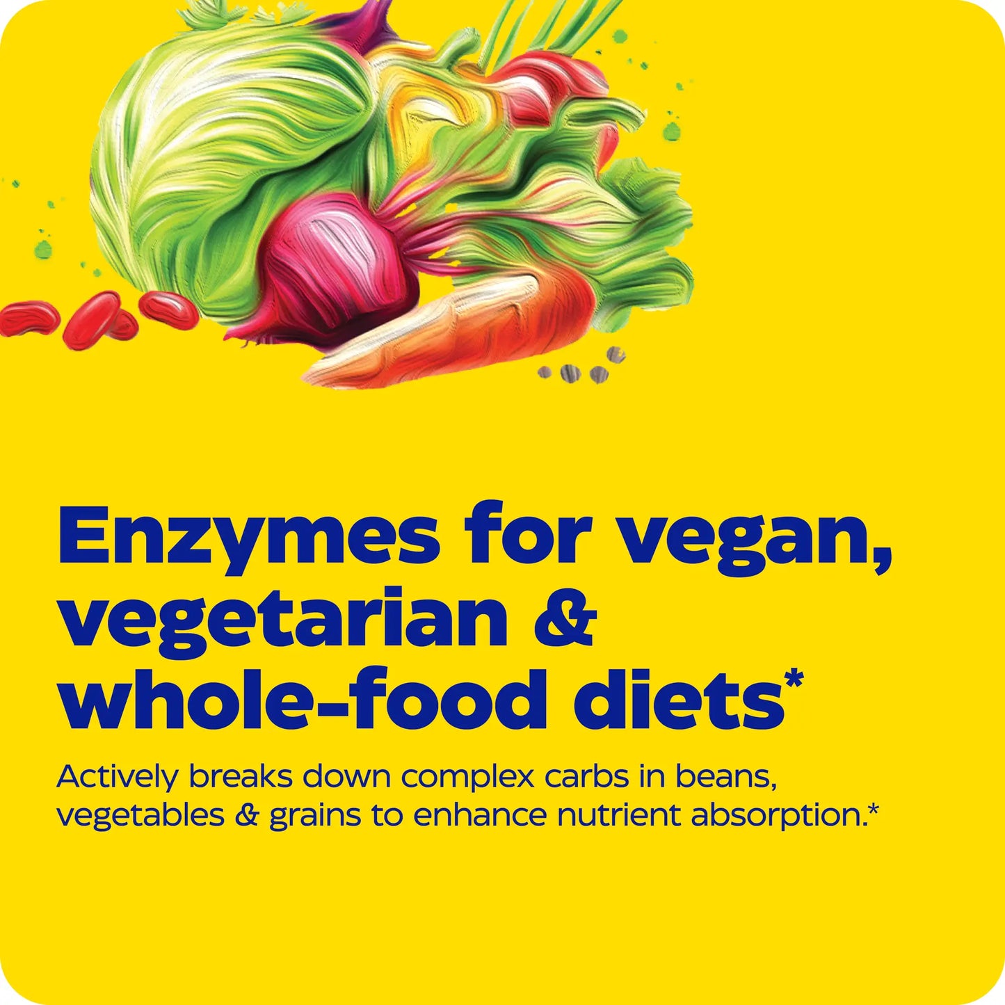 Advertisement for Veggie Gest, enzymes for all