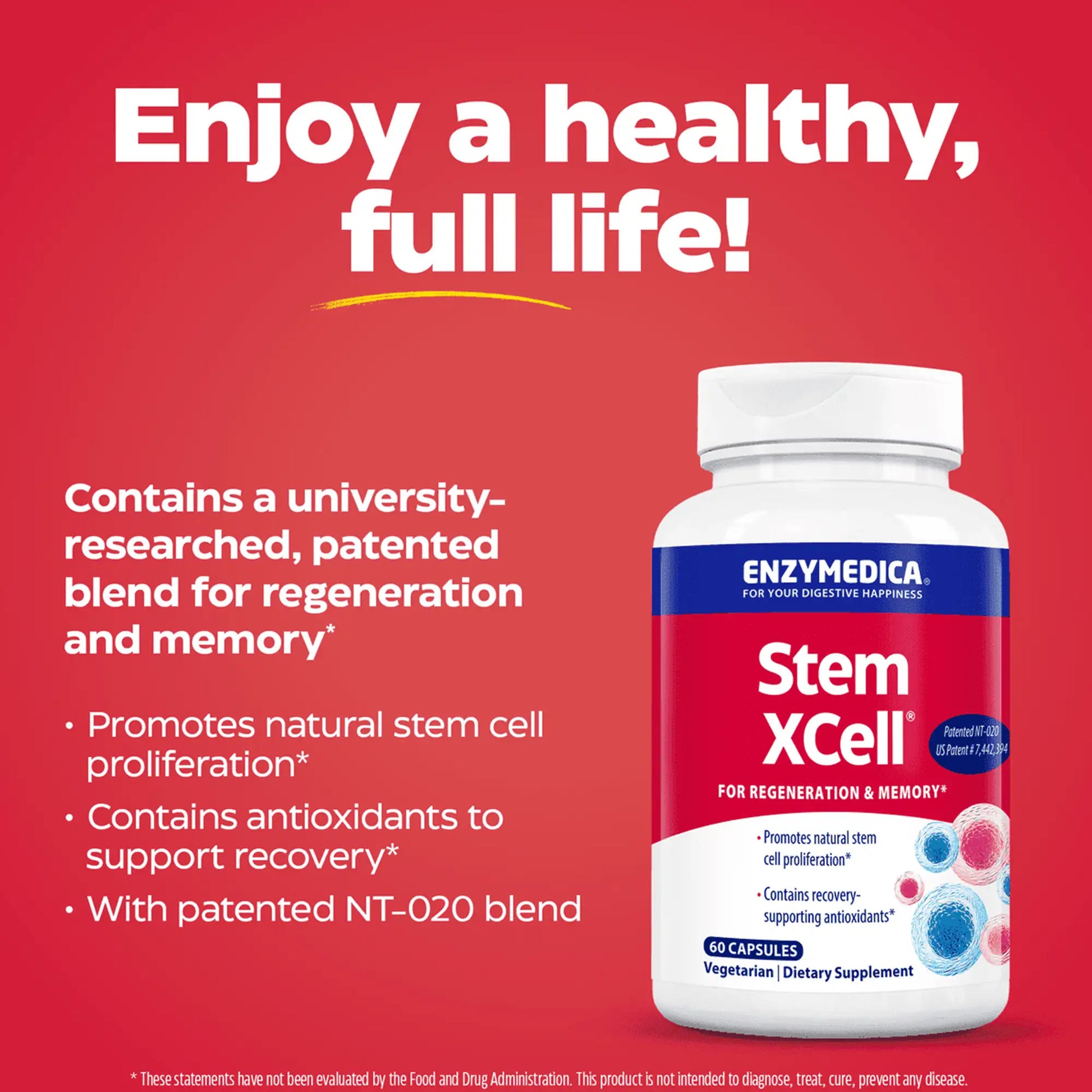 Infographic for Stem XCell, enjoy a healthy full life