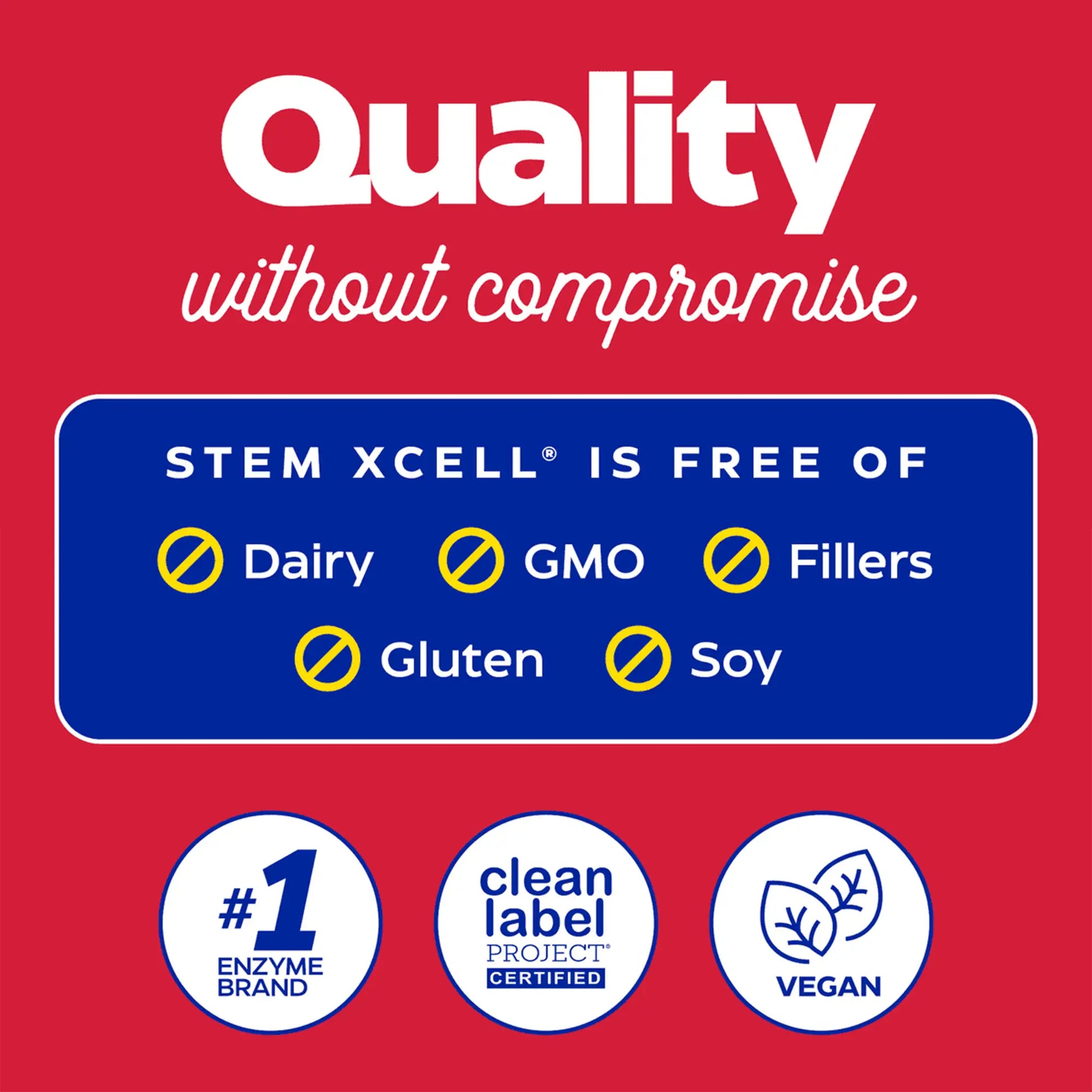 Quality without compromise and what stem xcell is free of