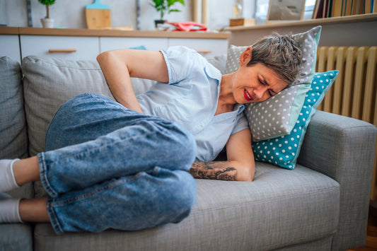 woman in pain from endometriosis