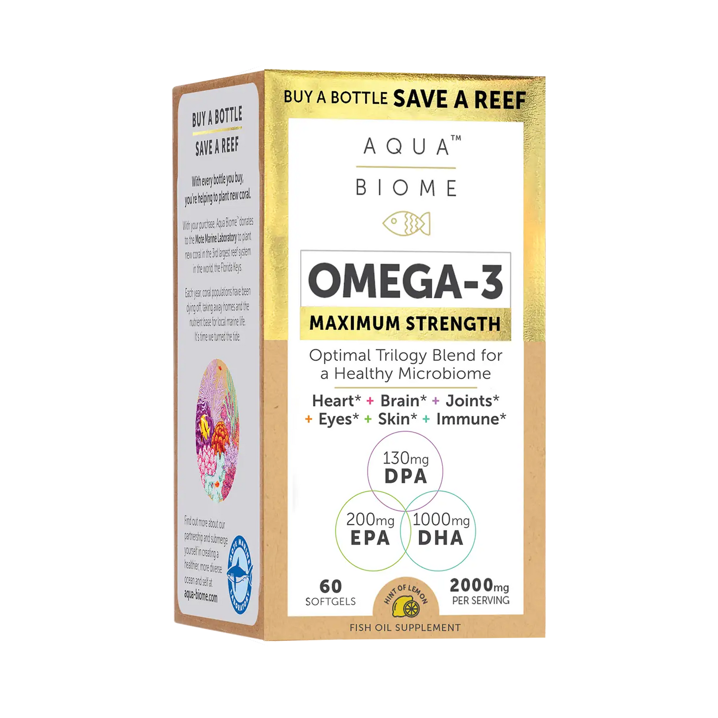 carton of aqua biome omega-3 maximum strength