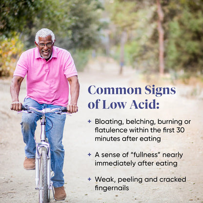advertisement of betaine, common signs of low acid
