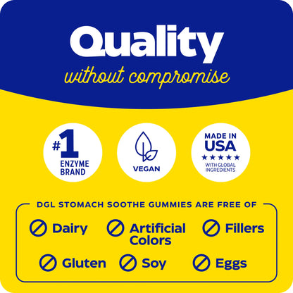 quality without compromise with dgl stomach soothe gummies