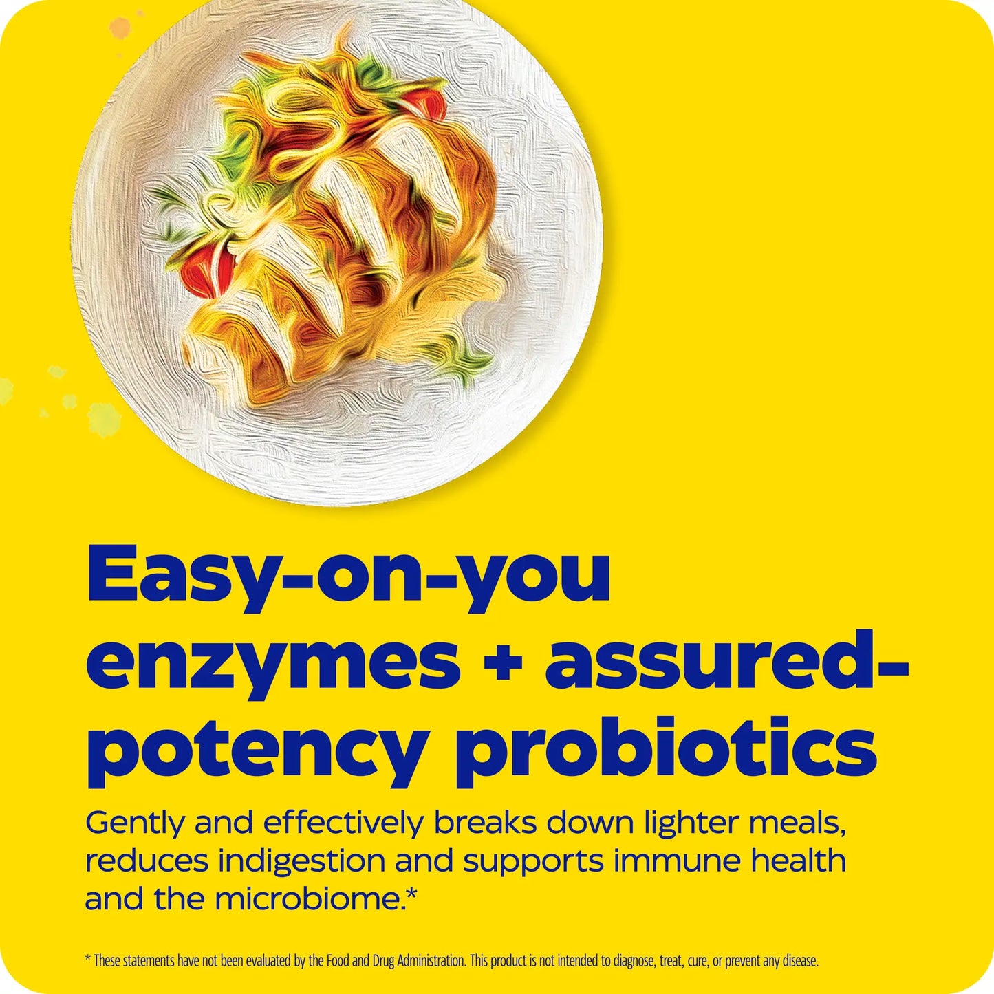 advertisement for digest basic probiotics, easy on you