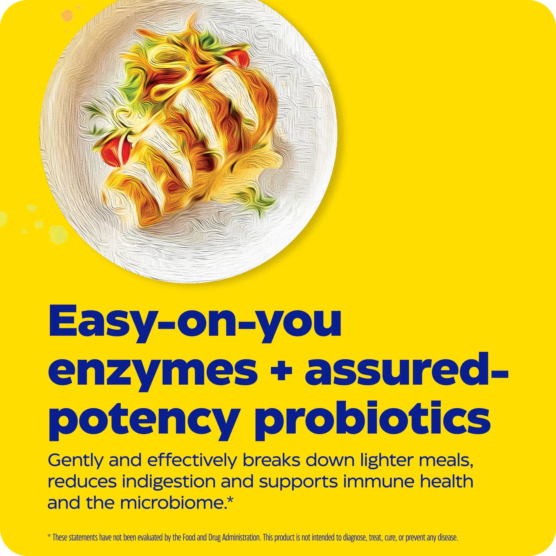 advertisement for digest basic probiotics, easy on you