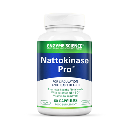 Bottle of Nattokinase Pro that holds 60 capsules