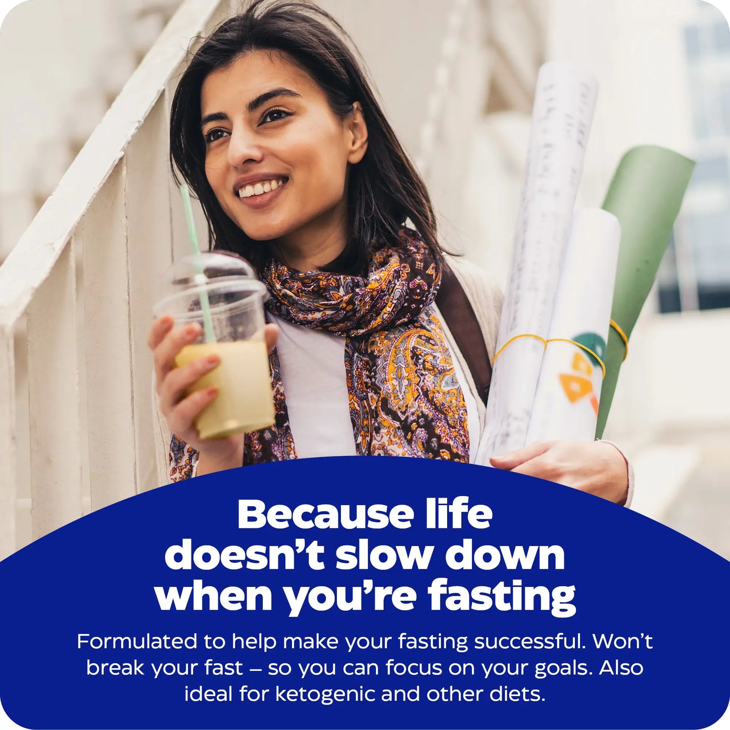 advertisement for fasting today, because life doesn't slow down when you're fasting