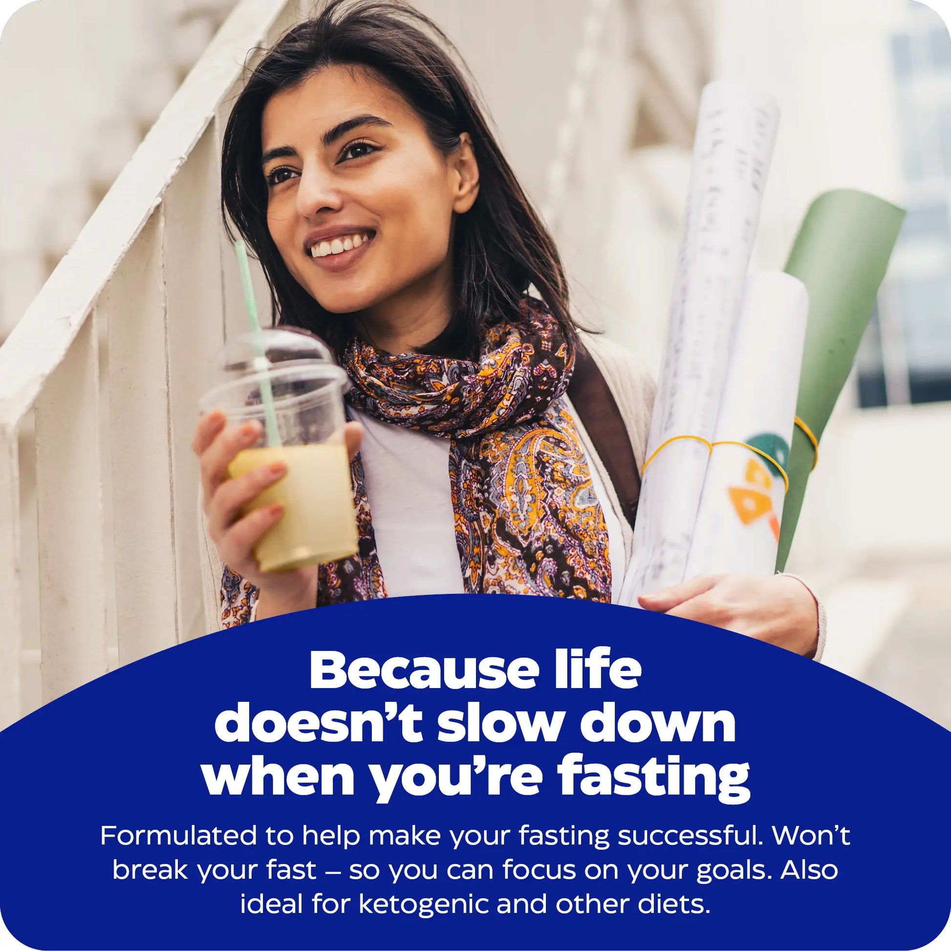advertisement for fasting today, because life doesn't slow down when you're fasting