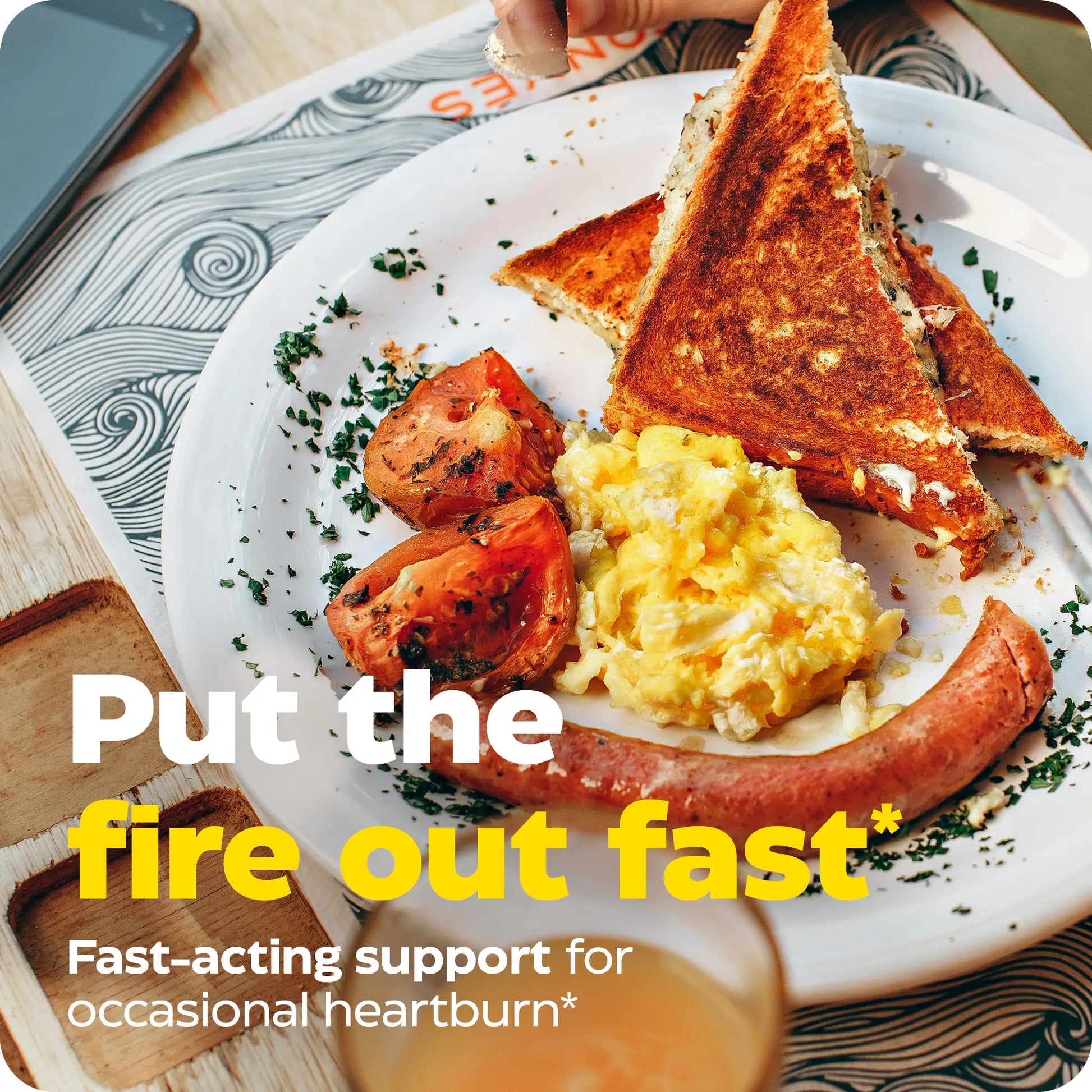 advertisement for heartburn soothe chewable