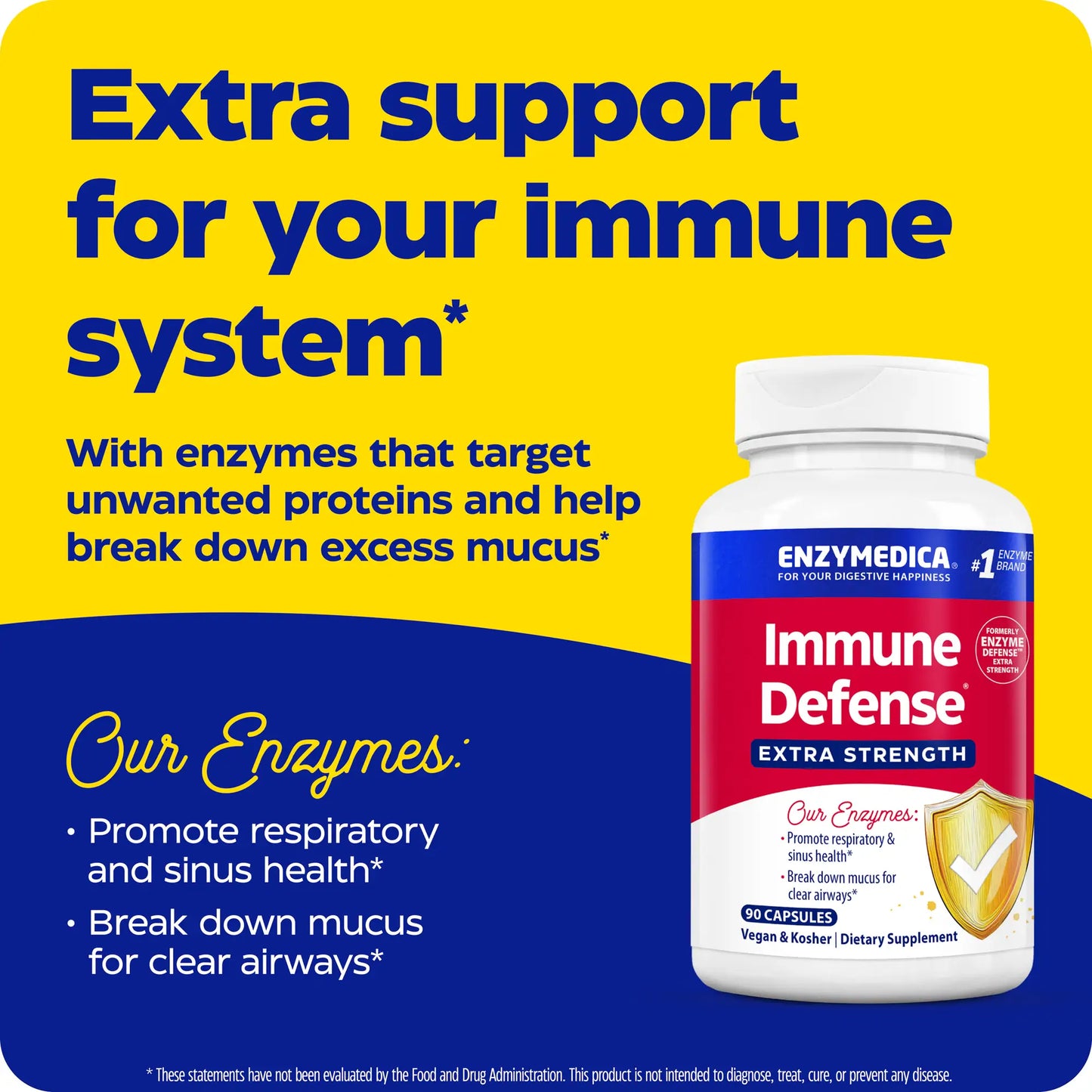advertisement for immune defense extra strength, extra support for your immune system