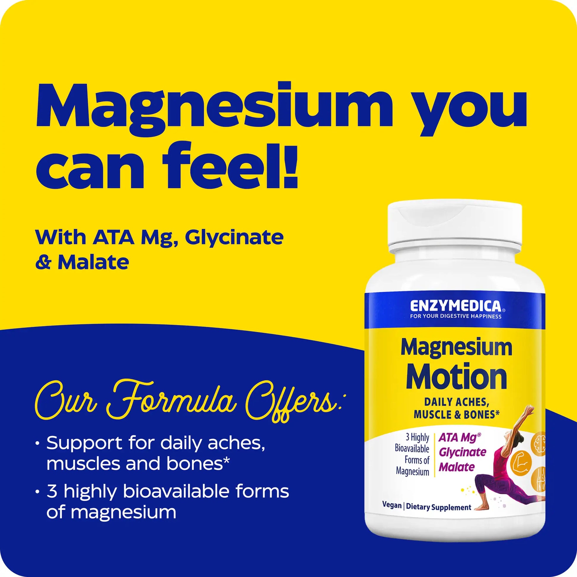 Advertisement for Magnesium Motion, magnesium you can feel!