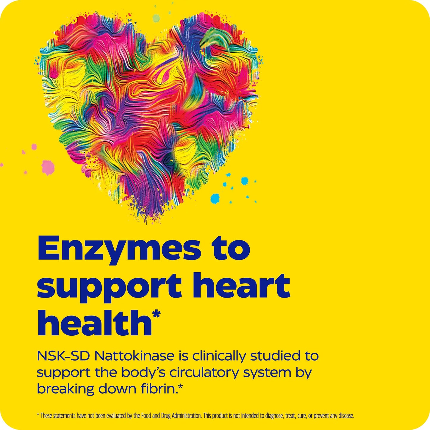advertisement for natto-k, enzymes to support heart health