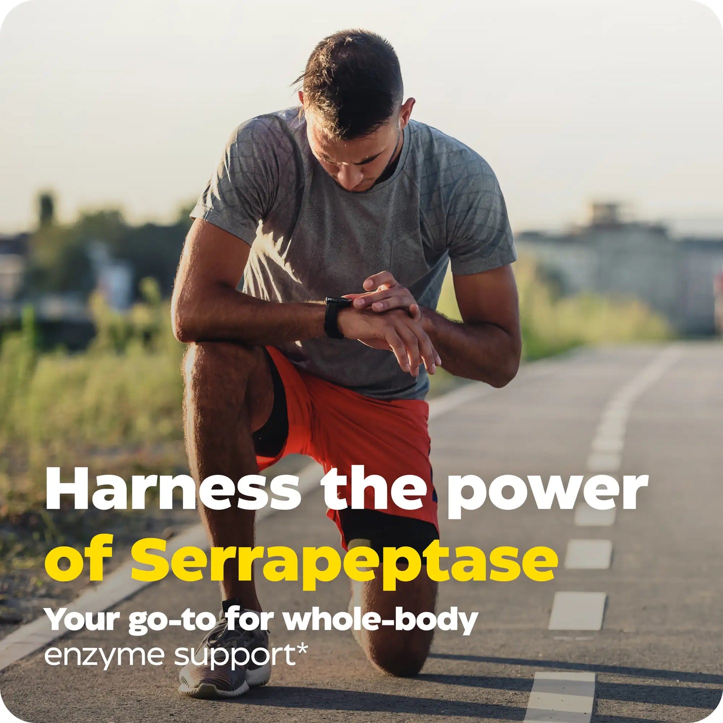 Advertisement for SerraGold, harness the power of Serrapeptase