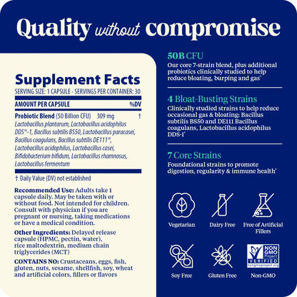 Supplement facts panel and quality without compromise for SubCulture bloat