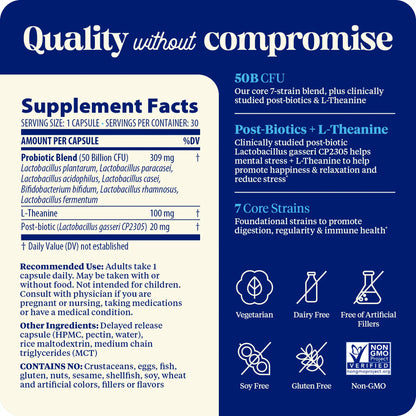 Supplement facts panel and quality without compromise with SubCulture mood