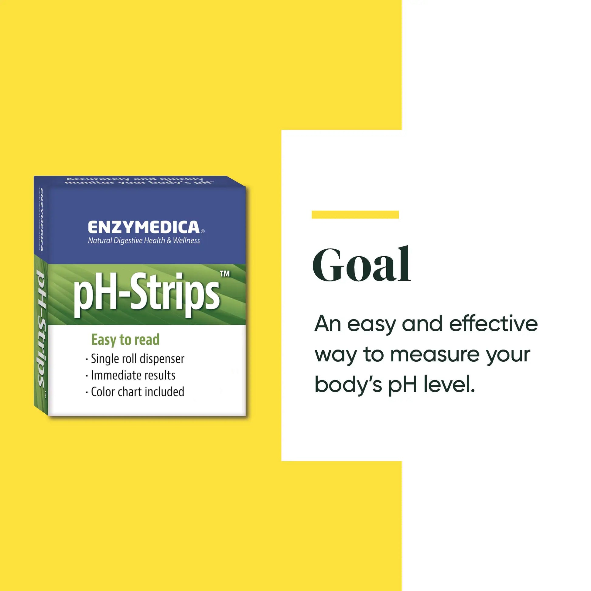 The goal of Enzymedicas product pH Strips