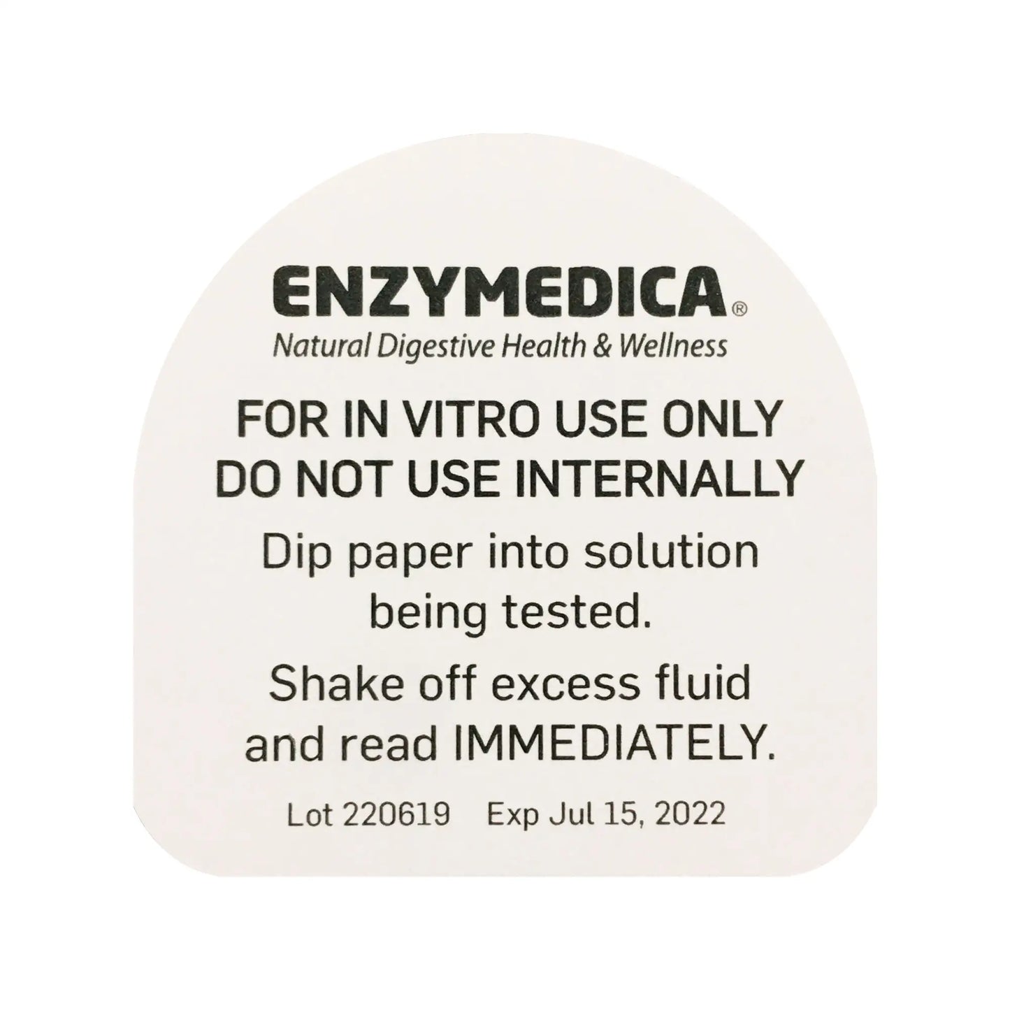 Back of pH strip and how to use them