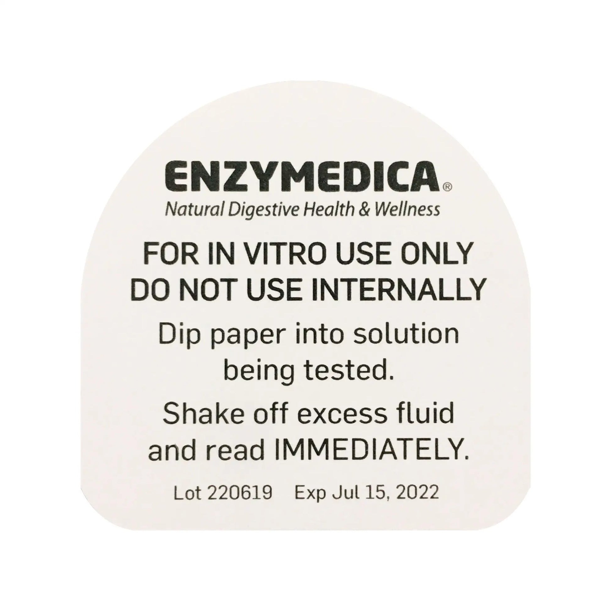 Back of pH strip and how to use them