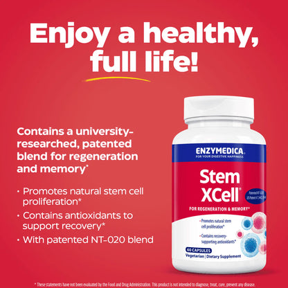 Infographic for Stem XCell, enjoy a healthy full life