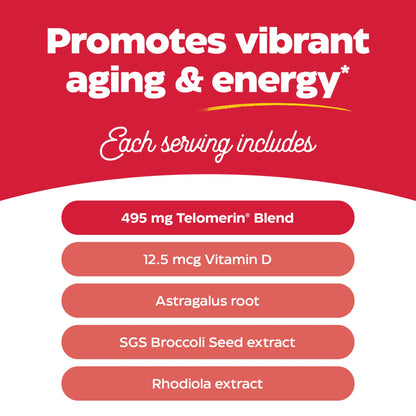 What each serving includes of telomere plus